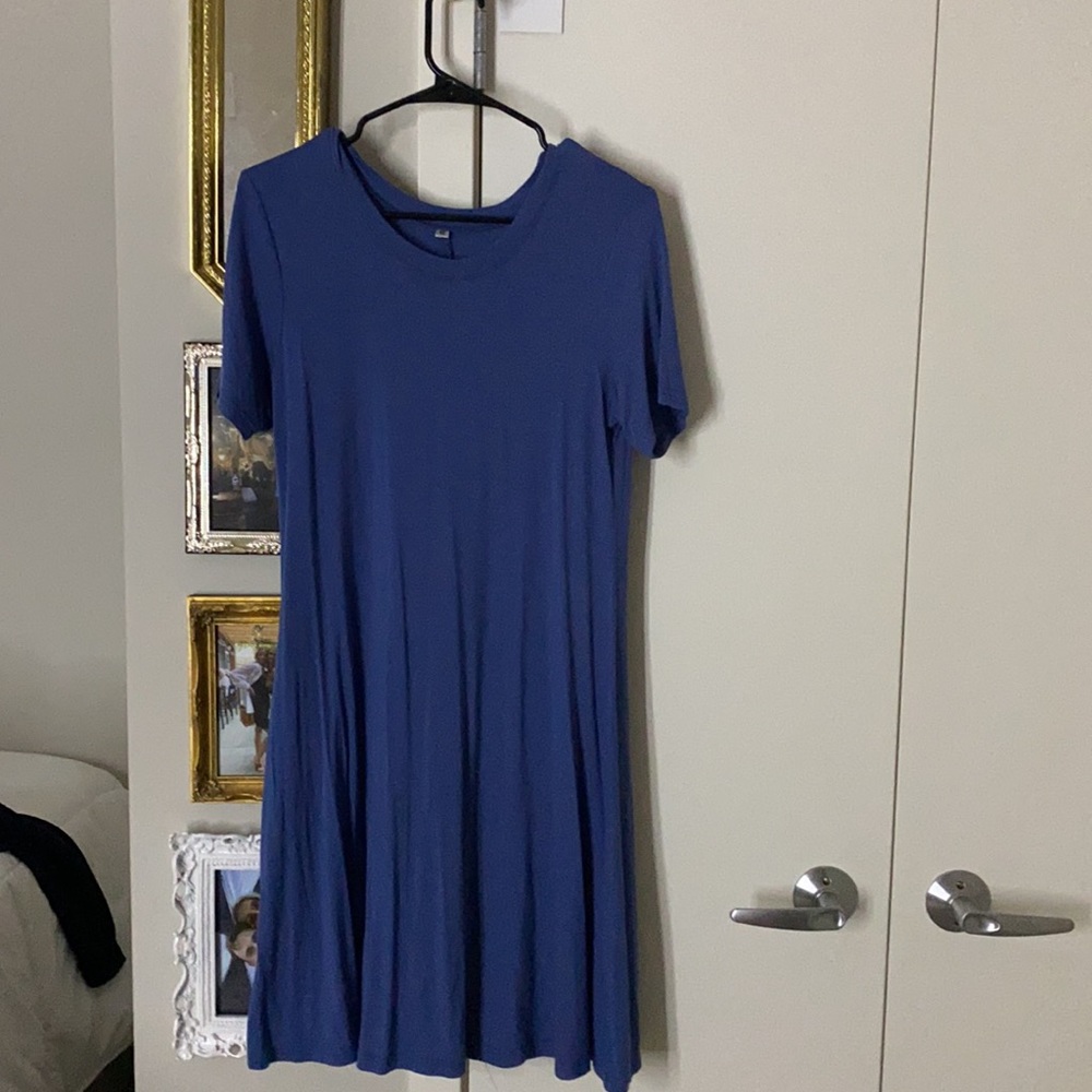 simple blue dress